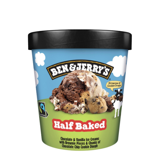 Ben & Jerry's Ice Cream Half Baked 465ml