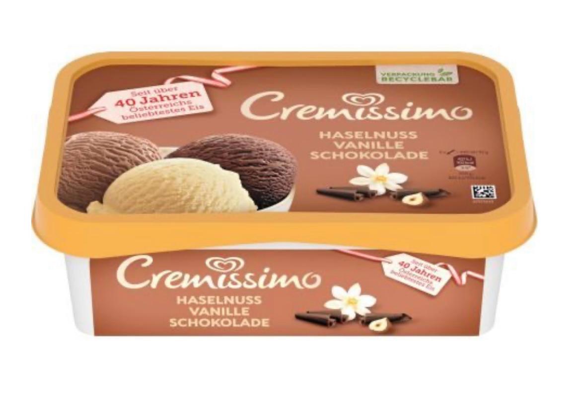 Eskimo Cremissimo Haselnuss-Vanille-Schokolade 1L